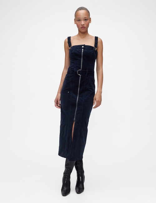 GapStudio Corduroy Belted Midi Dress