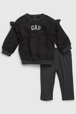 Baby Arch Logo Floral Sweat Set