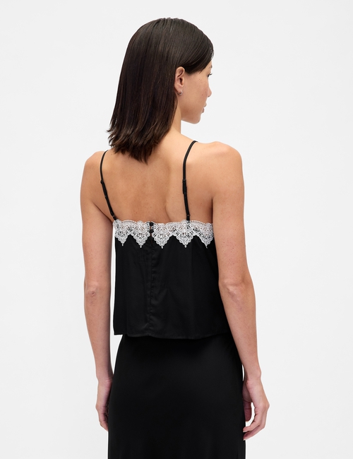Lace-Trim Crop Cami