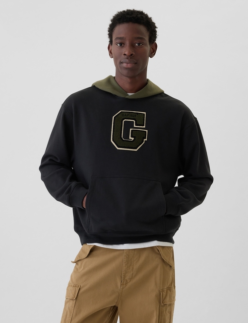 Colorblock Varsity Logo Hoodie
