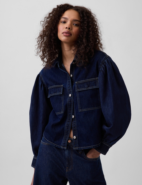 Gap × HFR Balloon-Sleeve Denim Shirt by LaTouché