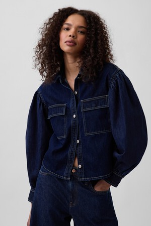 Gap × HFR Balloon-Sleeve Denim Shirt by LaTouché