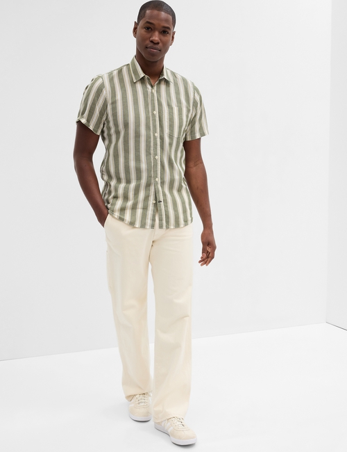 Stretch Poplin Shirt in Slim Fit