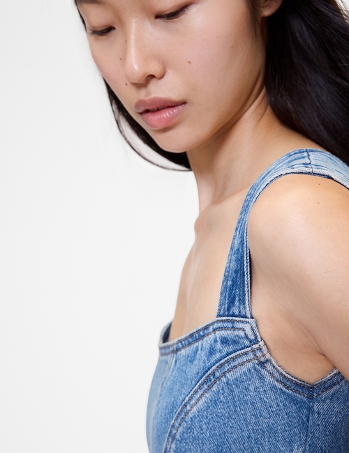 GapStudio Seamed Denim Midi Dress