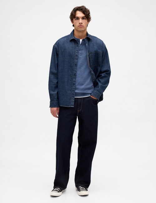 LS DOUBLE KNIT HENLEY