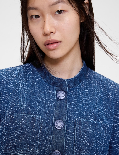 GAP STUDIO TWEED BOUCLE CROPPED JACKET