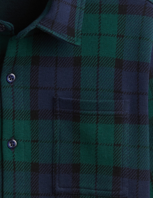 Kids Cozy Plaid Button-Front Shirt