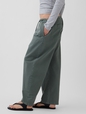 Poplin Easy Double-Knee Barrel Pants