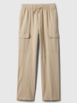 Kids Linen-Blend Pull-On Cargo Pants