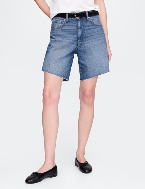 8" Mid Rise '90s Loose Denim Bermuda Shorts