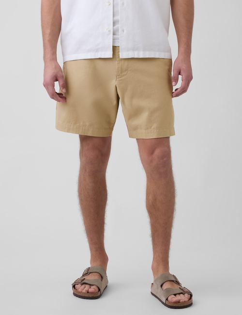 7.5" Linen-Cotton Shorts