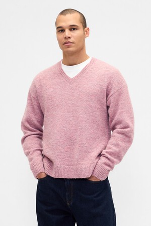 BRUSHED CROPPED VNECK