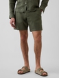 7.5" Linen-Cotton Shorts