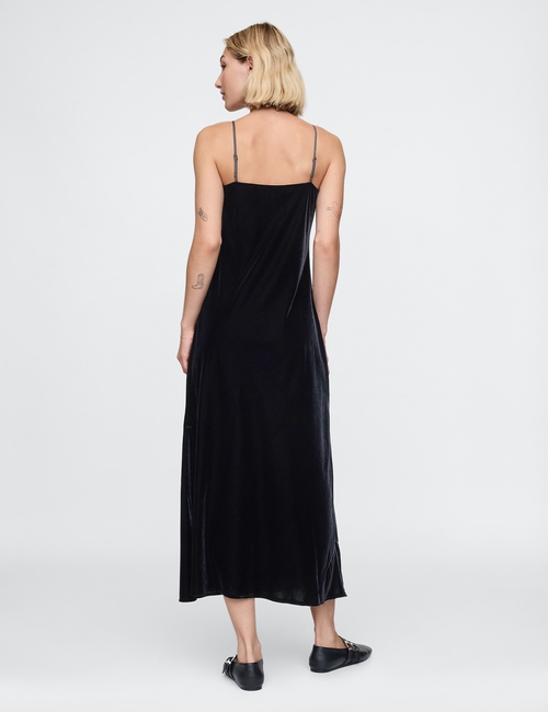 Recycled Velvet Maxi Slip Dress