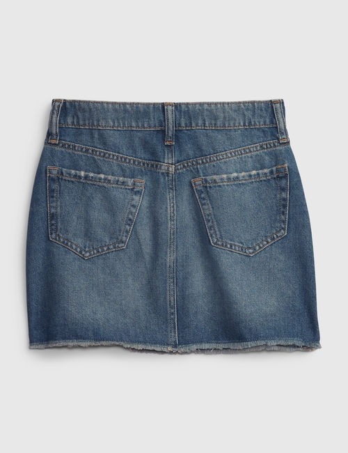 تنورة دينم بخصر مرتفع للأطفال