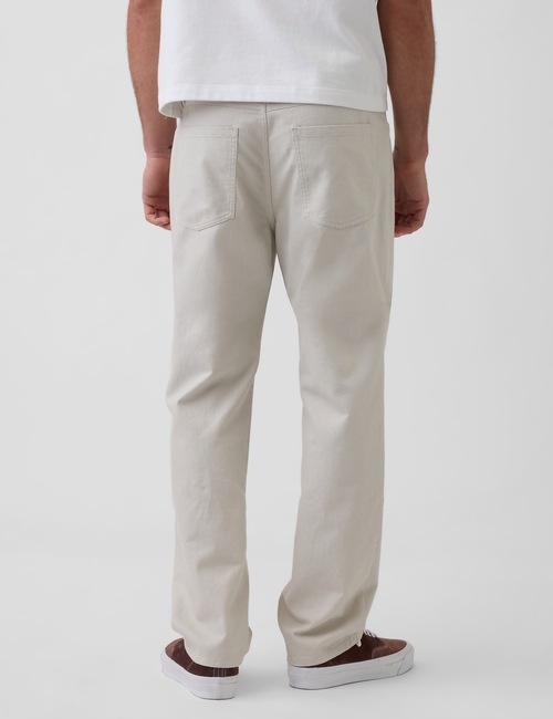 Linen-Cotton Relaxed Straight Pants