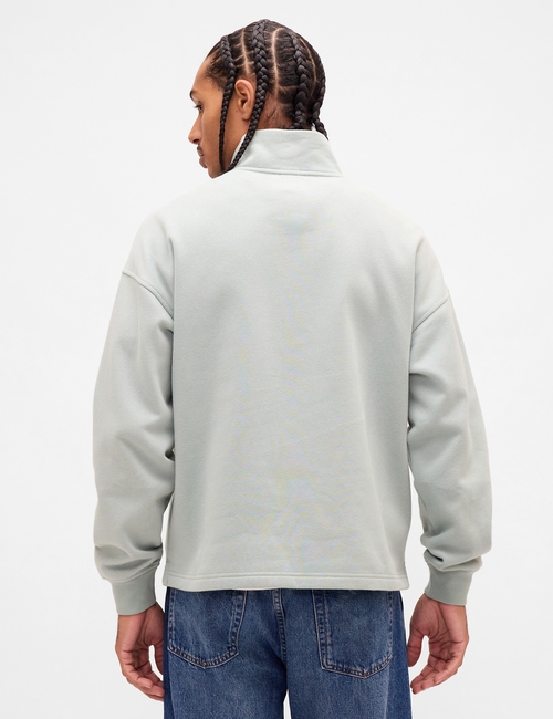 VintageSoft Oversized Logo Quarter-Zip Pullover