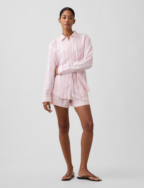 Linen-Blend Easy Shirt