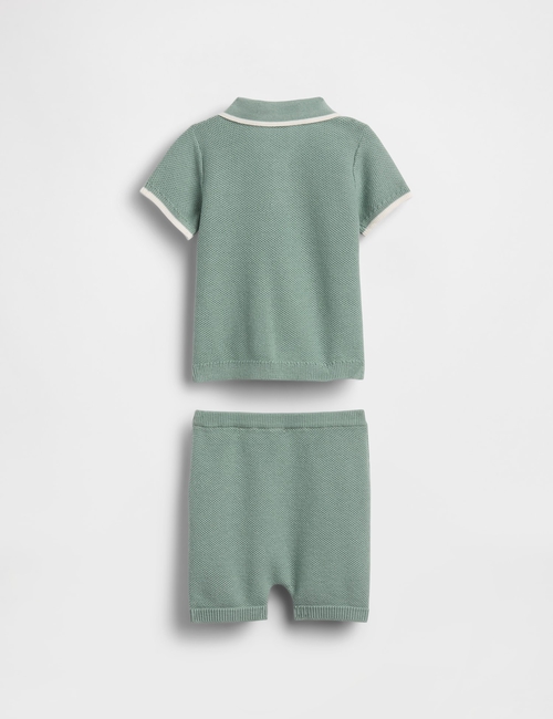Baby Sweater Polo Outfit Set