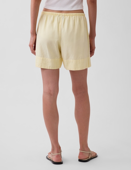 Linen-Blend Easy Shorts