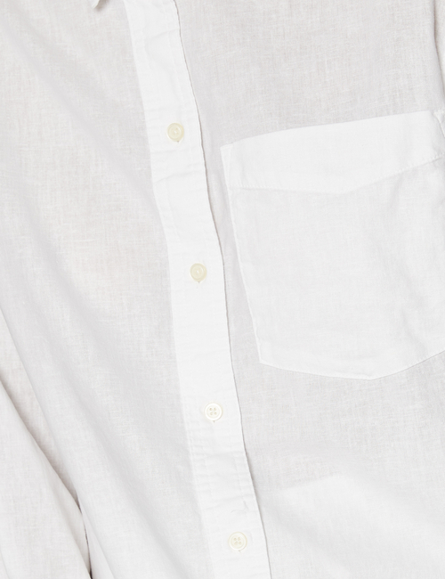 Oversized Linen-Blend Tunic Shirt