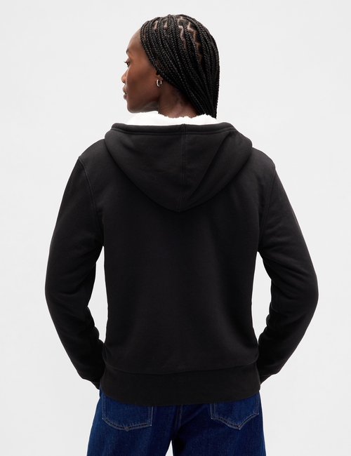 Relaxed Gap Logo Sherpa-Lined Zip Hoodie