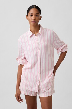 V-LINEN EASY SHIRT