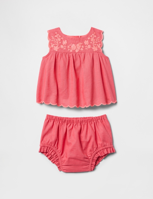 Baby Linen-Cotton Outfit Set