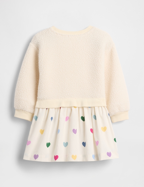 Baby & Toddler Mixed Media Heart Sweatshirt Dress