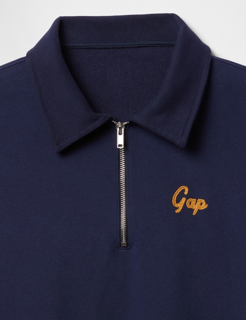 Vintage Soft Gap Logo Polo Sweatshirt