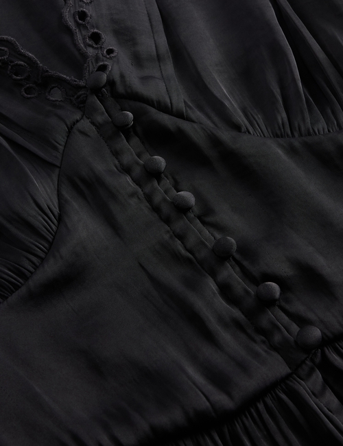 Eyelet V-Neck Peplum Top