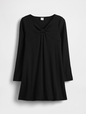 LS BOW RIB DRESS