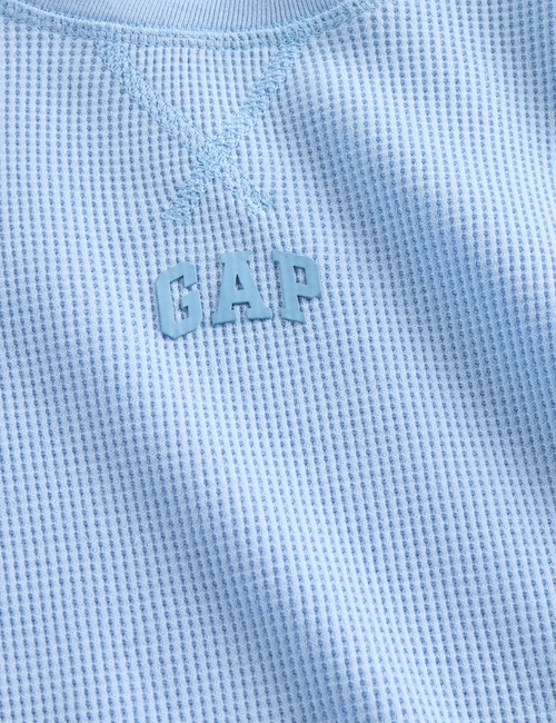 Kids Gap Mini Logo Waffle-Knit T-Shirt