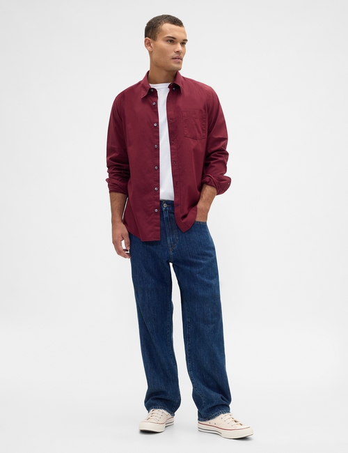 Stretch Poplin Shirt in Standard Fit