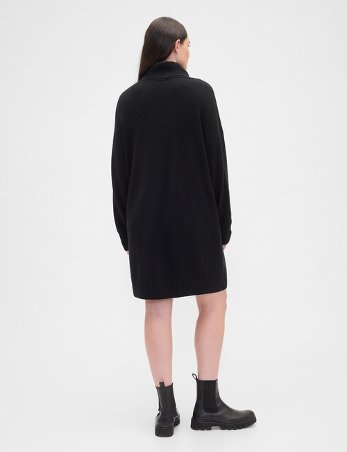 CashSoft Relaxed Turtleneck Sweater Mini Dress