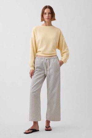 Low Rise '90s Loose Easy Crop Stripe Jeans