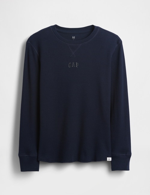 Kids Gap Mini Logo Waffle-Knit T-Shirt