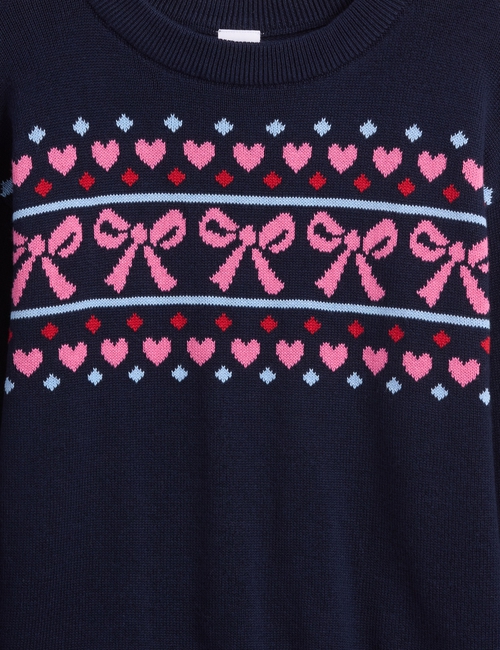 V-INTARSIA PO SWEATER