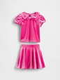 Baby & Toddler Velour Bow Outfit Set