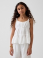 Kids Cotton Gauze Tiered Tank Top