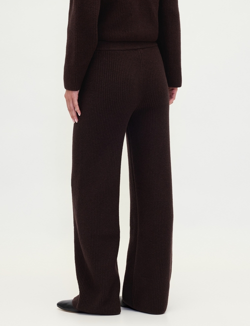 CashSoft Shaker-Stitch Sweater Pants