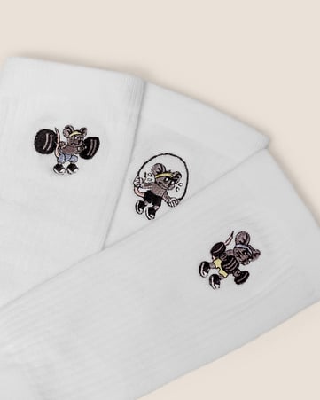 Gymrat Graphic Crew Socks 