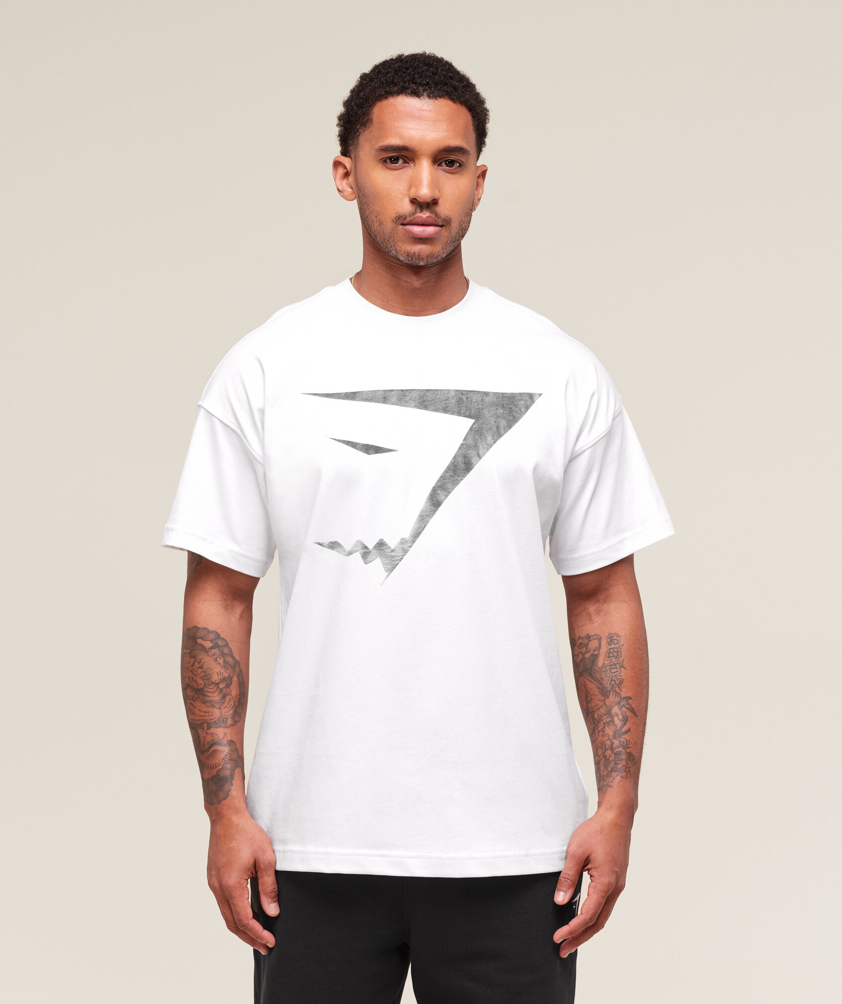 Sharkhead Metallic Back Graphic Tee