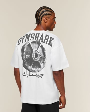 Iron Plate Arabic Graphic T-Shirt