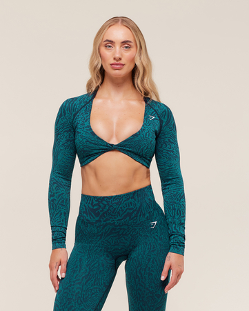 Adapt Animal Long Sleeve Crop Top