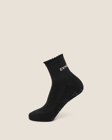 Midi Scalloped Grip Socks