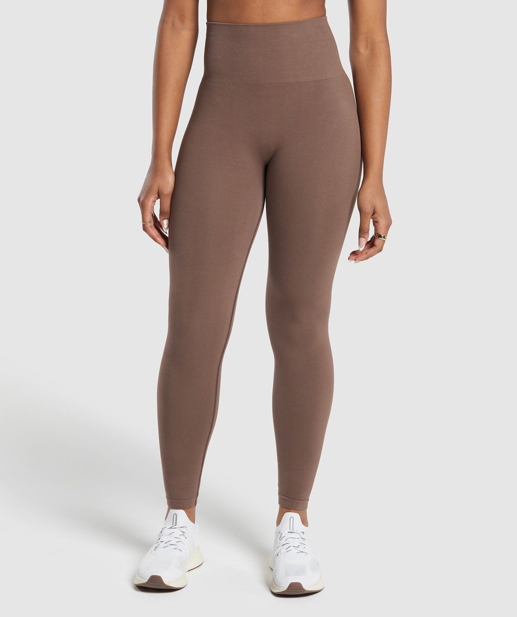 Ribbed Cotton Seamless Leggings