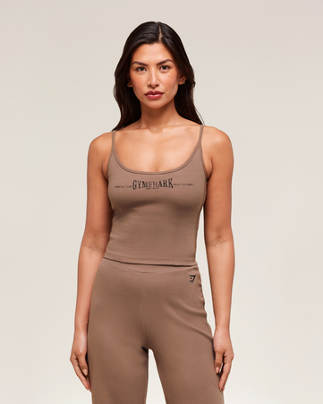 Ribbed Cotton Midi Shelf Tank