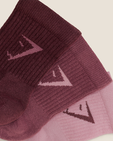 طقم جوارب متوسطة الطول، 3 أزواج