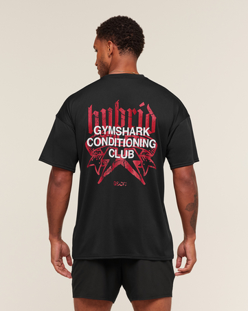 تيشيرت بنقشة هايبرد غرافيكية 